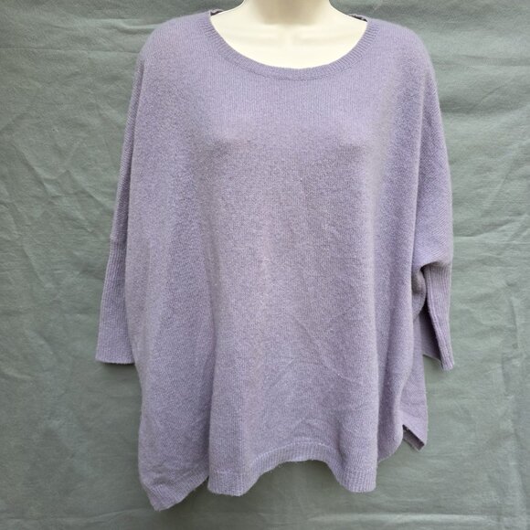 Sea Bleu Sweaters - Sea Bleu Size M Light Purple 100% Cashmere Sweater Lagenlook Batwing Sleeve